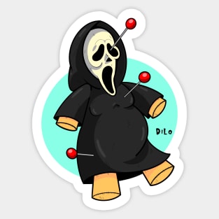 Scream Ghost Face Voodoo Doll Sticker